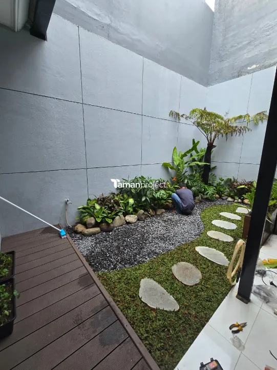 taman kering, zen garden, tropical garden, taman minimalis, bsd, tangerang
